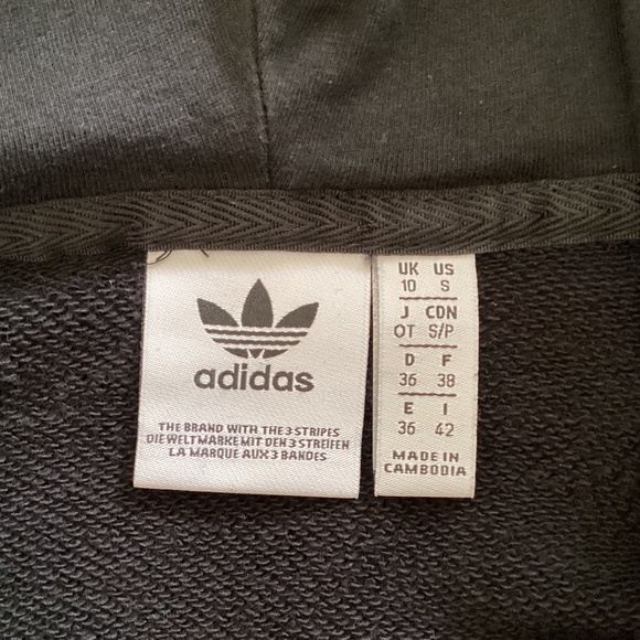 Adidas Originals Colorful Floral Patterned Cropped Hoodie Hooded Sweatshirt Top - Picture 7 of 12